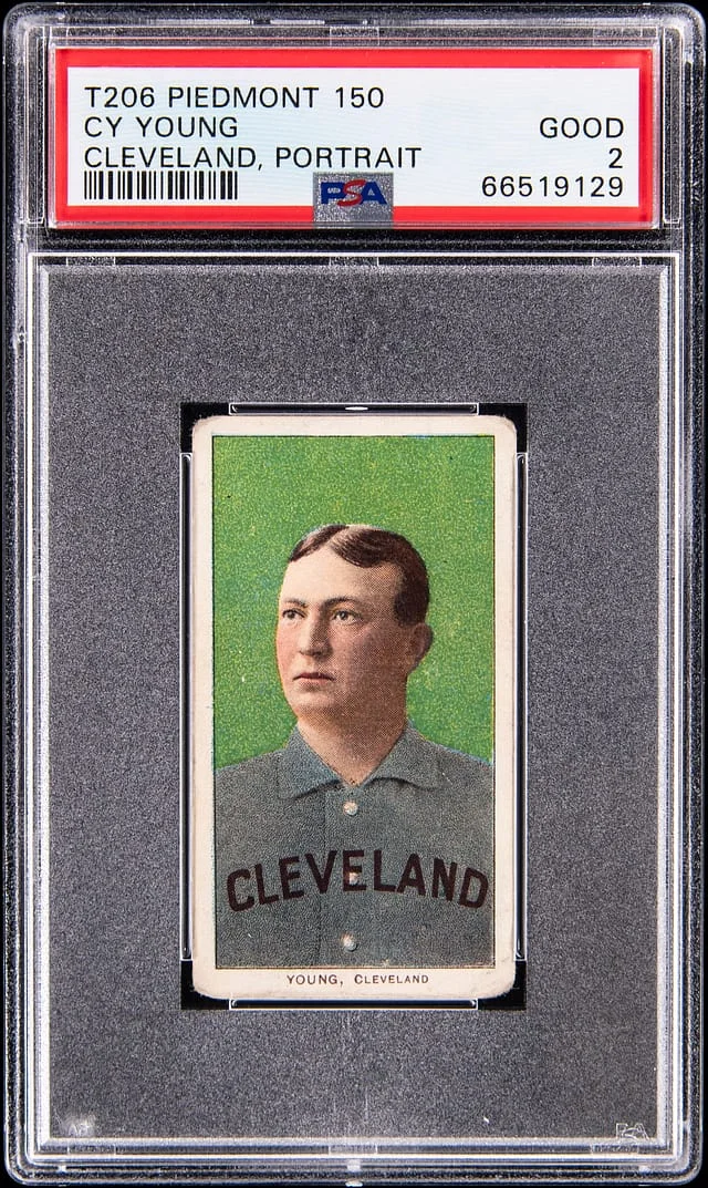 1909-11 T206 Cy Young, Cleveland, Portrait - Piedmont 150 White Border #no-number card image