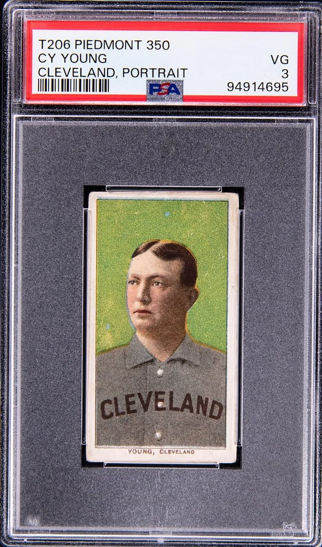1909-11 T206 Cy Young, Cleveland, Portrait - Piedmont 350 White Border #no-number card image