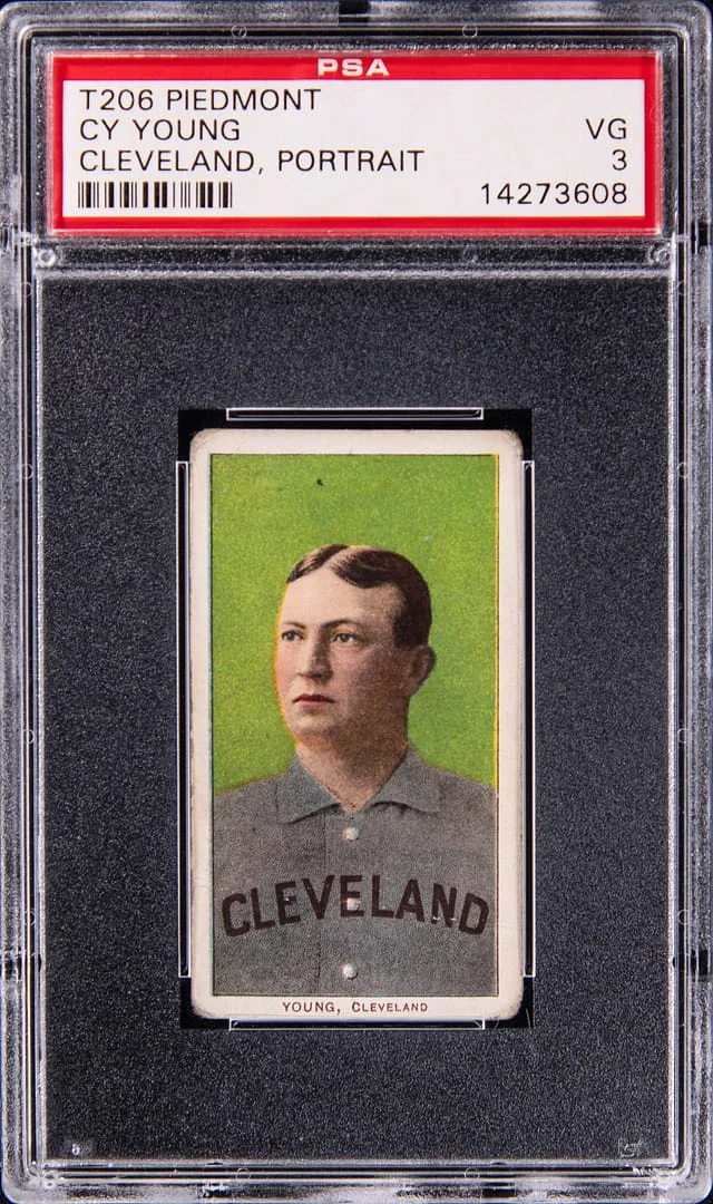 1909-11 T206 Cy Young, Cleveland, Portrait - Piedmont/150 White Border #no-number card image