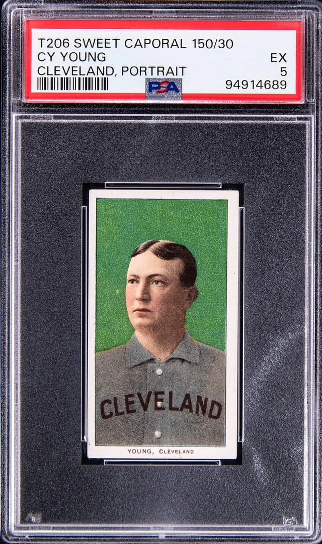1909-11 T206 Cy Young, Cleveland, Portrait - Sweet Caporal 150 White Border #no-number card image