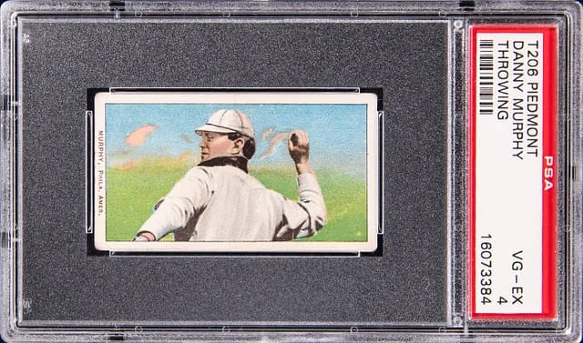 1909-11 T206 Danny Murphy, Throwing - Piedmont White Border #no-number card image