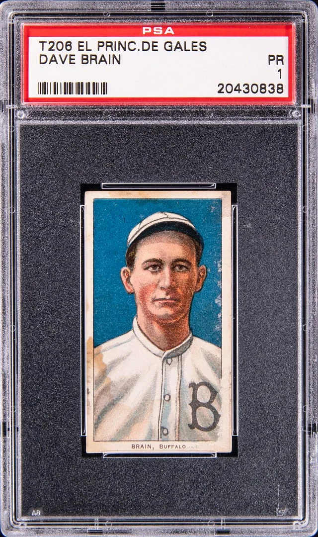 1909-11 T206 Dave Brain - El Principe De Gales White Border #no-number card image