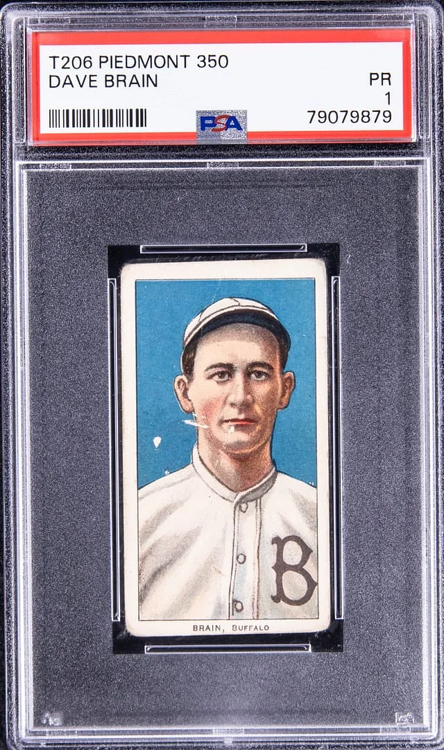 1909-11 T206 Dave Brain White Border #no-number card image