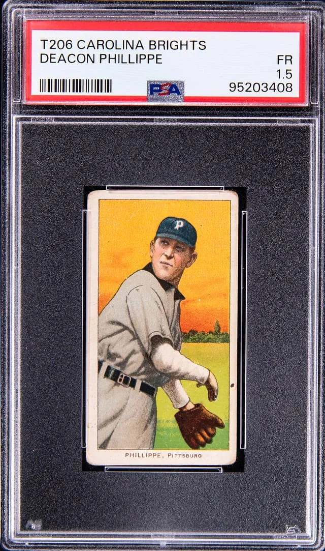 1909-11 T206 Deacon Phillippe - Scarce Carolina Brights Back White Border #no-number card image