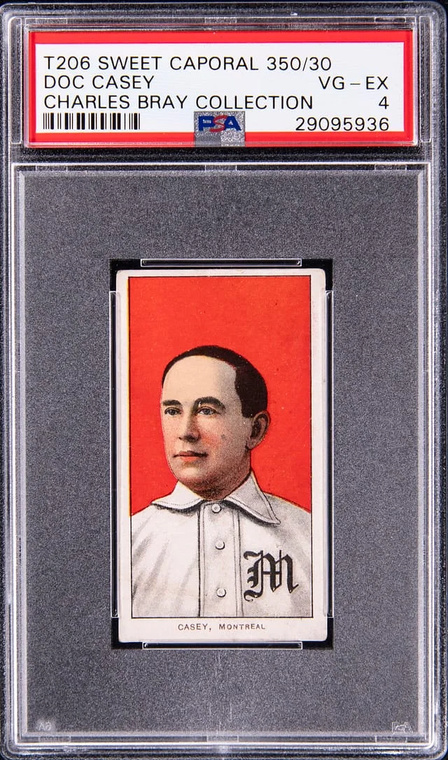 1909-11 T206 Doc Casey, Charles Bray Collection - Sweet Caporal 350/30 White Border #no-number card image