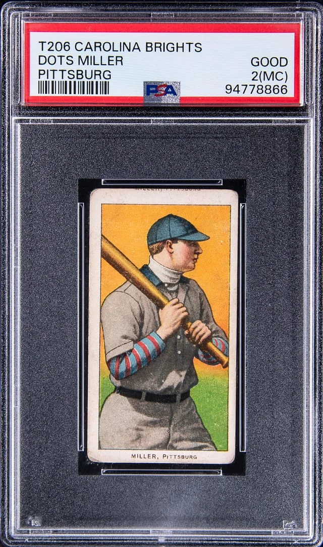 1909-11 T206 Dots Miller, Pittsburgh White Border #no-number card image