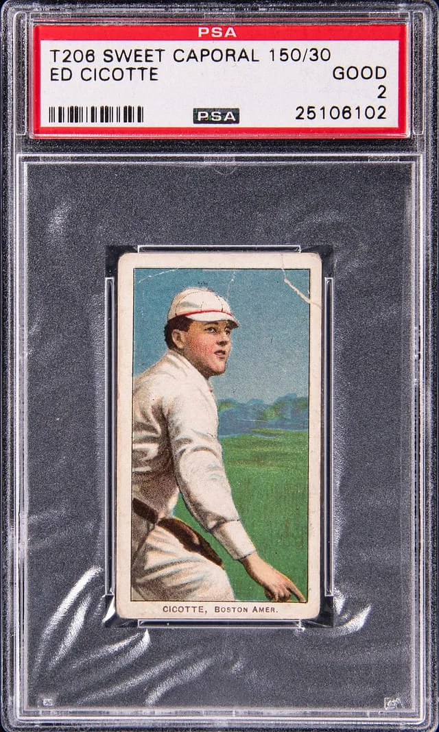 1909-11 T206 Ed Cicotte Sweet Caporal 150/30 #NNO card image