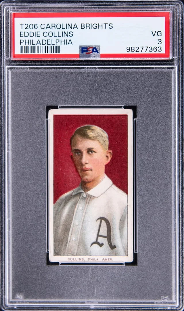 1909-11 T206 Eddie Collins, Philadelphia - Carolina Brights Back White Border #no-number card image