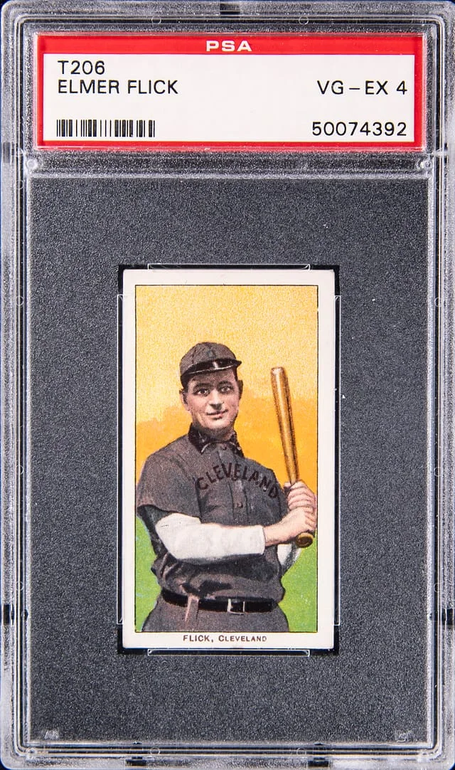 1909-11 T206 Elmer Flick - Piedmont White Border #no-number card image