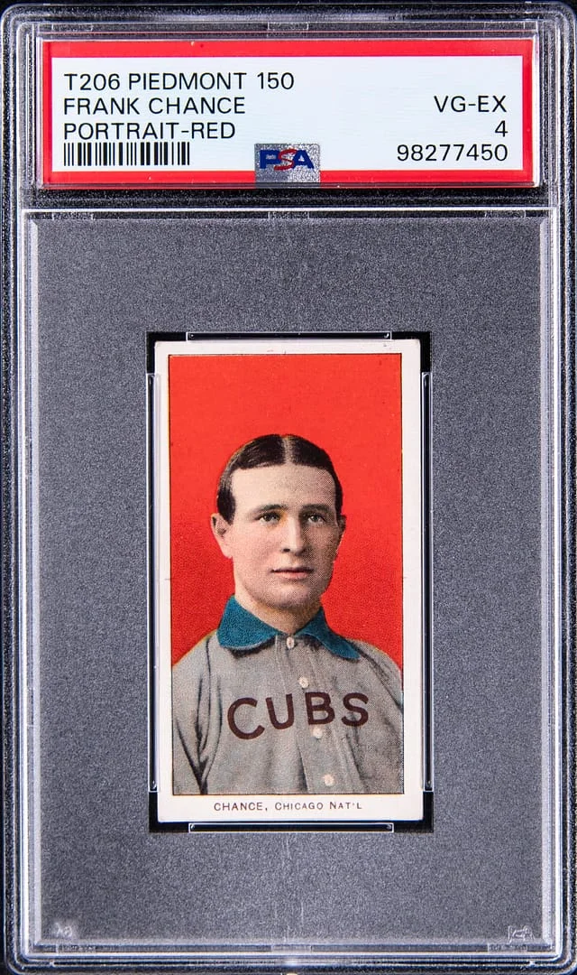 1909-11 T206 Frank Chance, Portrait, Red - Piedmont 150 White Border #no-number card image