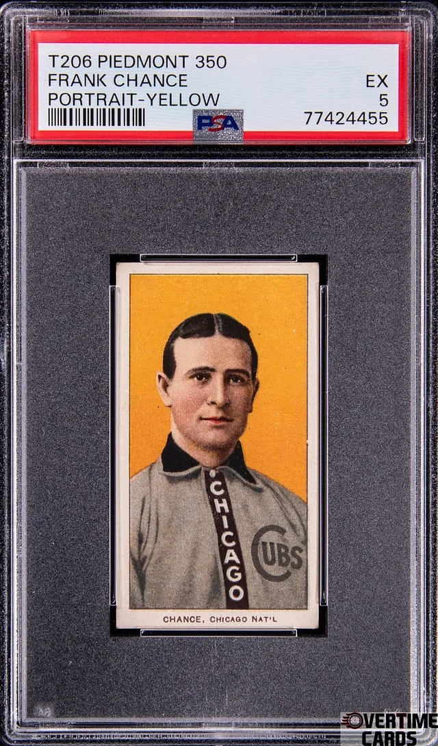 1909-11 T206 Frank Chance, Portrait Yellow White Border #no-number card image