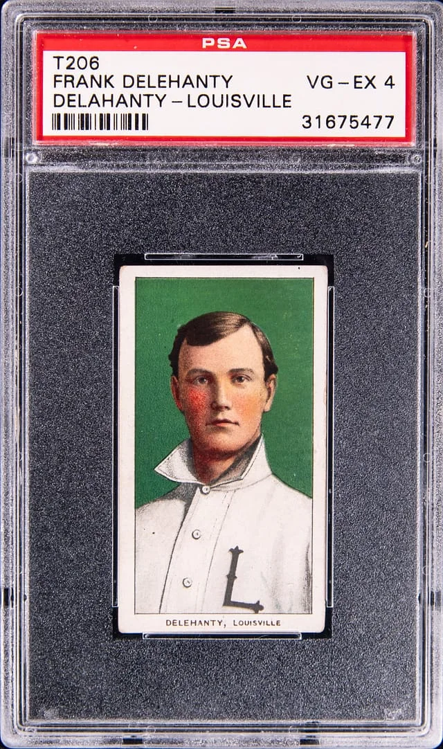 1909-11 T206 Frank Delehanty (Delahanty) Piedmont 350 Louisville #NNO card image
