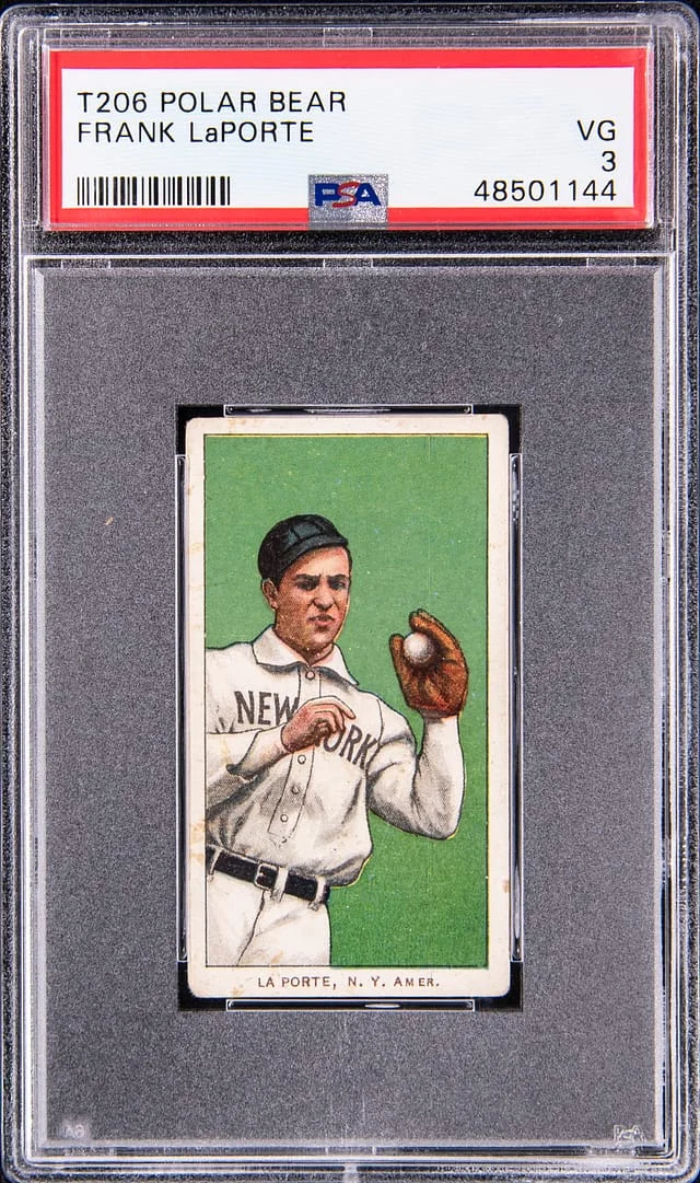 1909-11 T206 Frank LaPorte - Polar Bear White Border #no-number card image