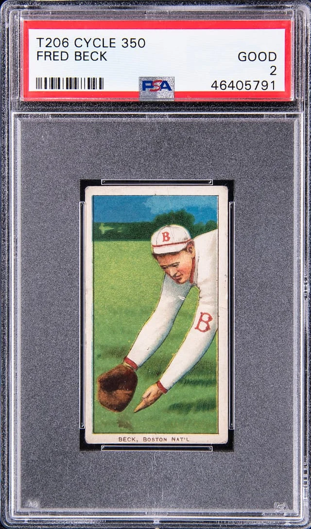 1909-11 T206 Fred Beck - Cycle 350 White Border #no-number card image