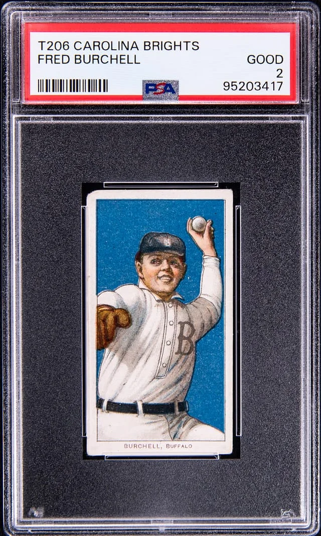 1909-11 T206 Fred Burchell - Carolina Brights Back White Border #no-number card image