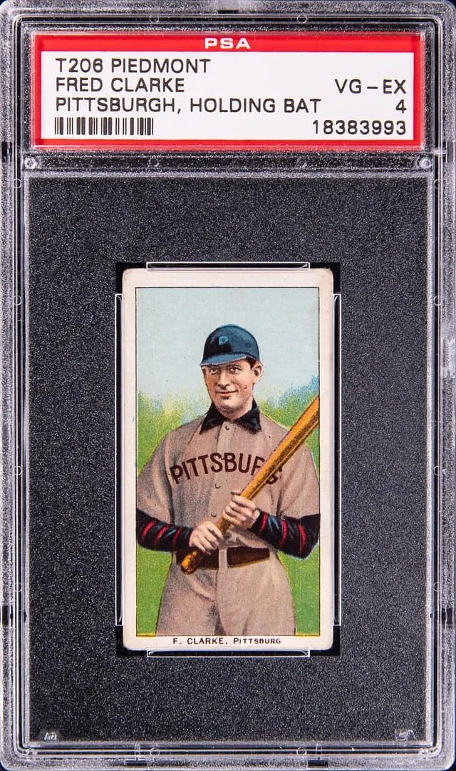 1909-11 T206 Fred Clarke, Pittsburgh, Holding Bat - Piedmont White Border #no-number card image