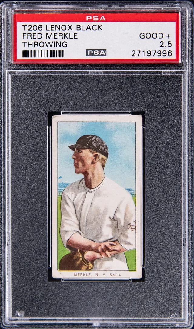 1909-11 T206 Fred Merkle, Throwing - Scarcer Lenox White Border #no-number card image