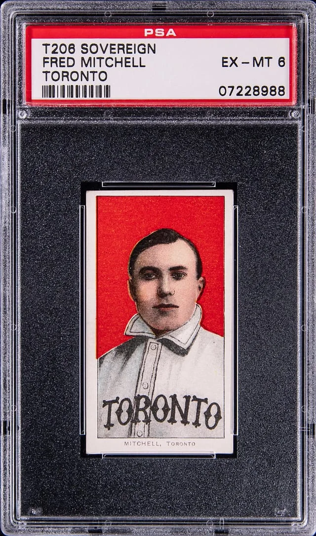 1909-11 T206 Fred Mitchell, Toronto White Border #no-number card image