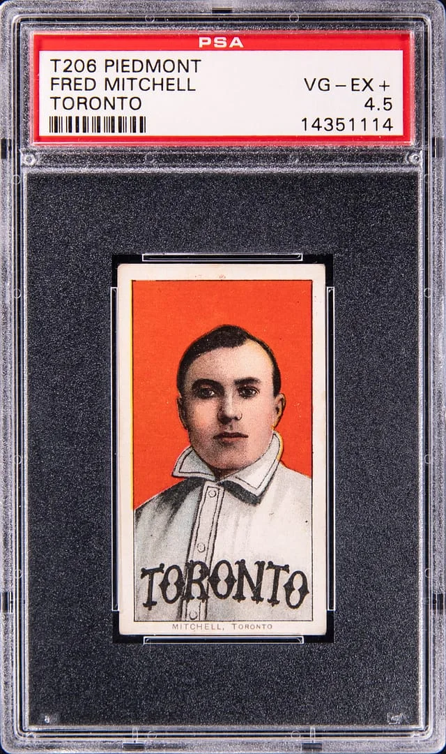 1909-11 T206 Fred Mitchell, Toronto - Piedmont White Border #no-number card image