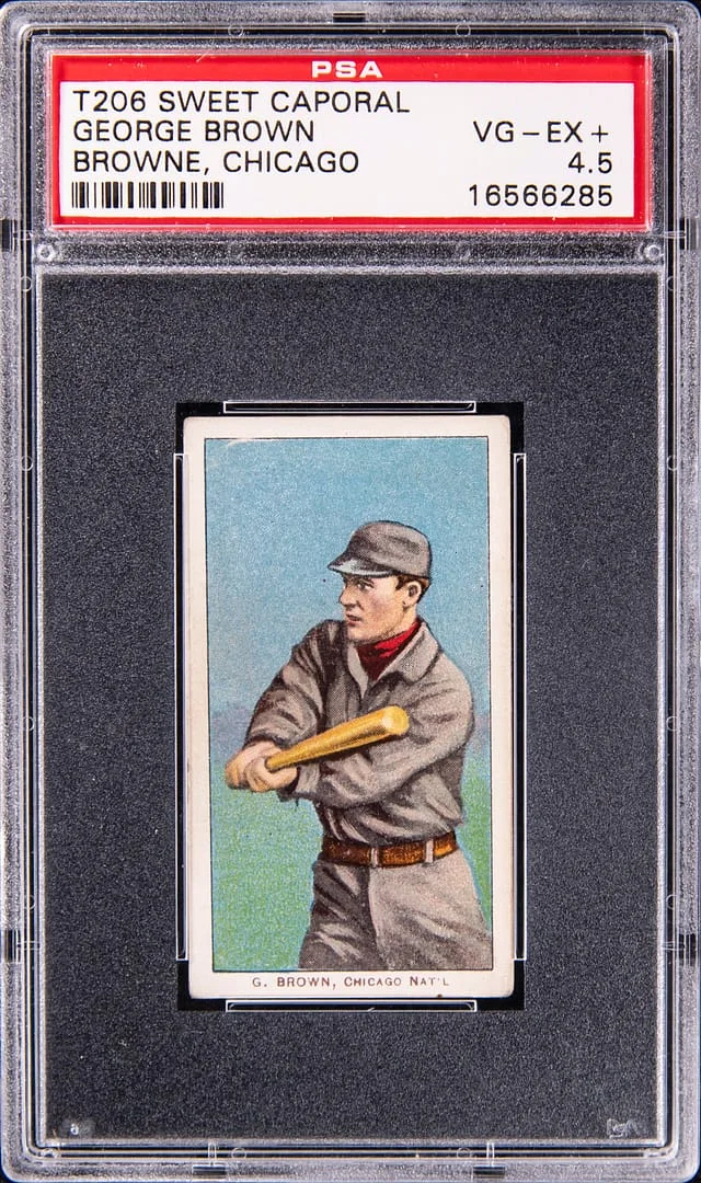 1909-11 T206 George Brown (Browne), Chicago - Sweet Caporal White Border #no-number card image