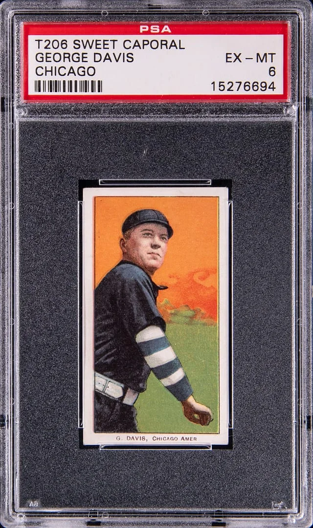 1909-11 T206 George Davis, Chicago White Border #no-number card image