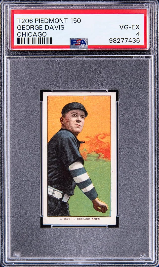 1909-11 T206 George Davis, Chicago - Piedmont 150 White Border #no-number card image