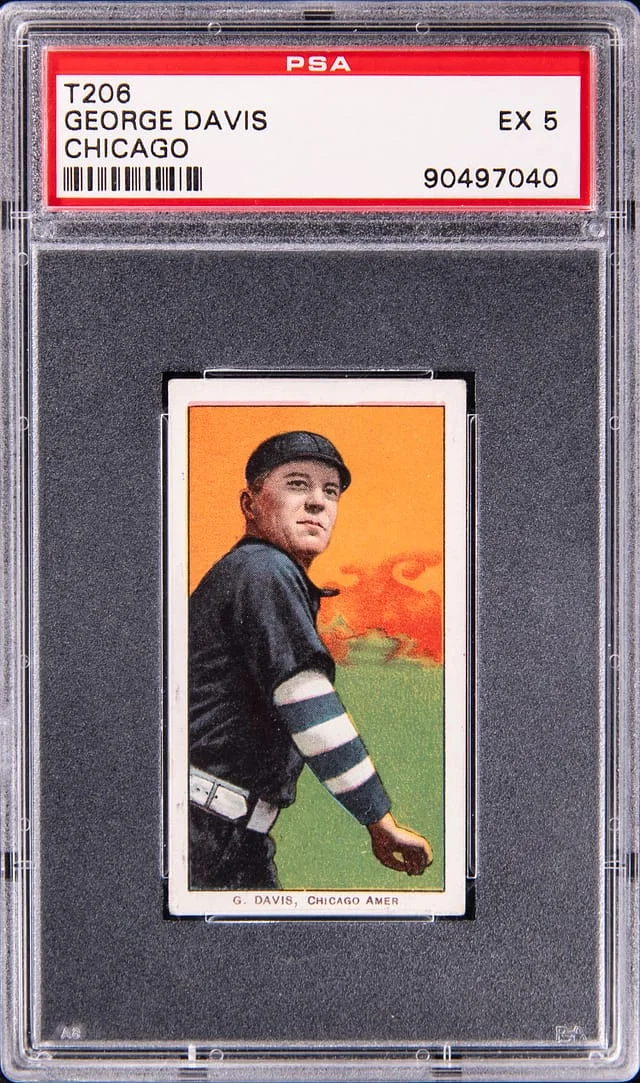 1909-11 T206 George Davis, Chicago - Piedmont White Border #no-number card image