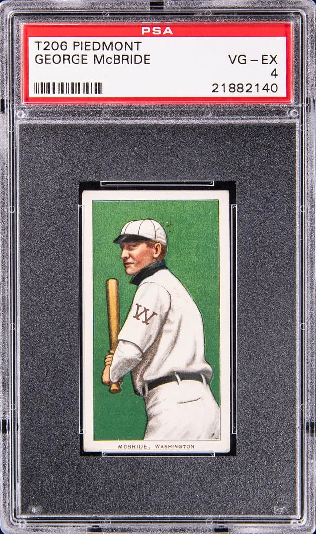 1909-11 T206 George McBride - Piedmont White Border #no-number card image