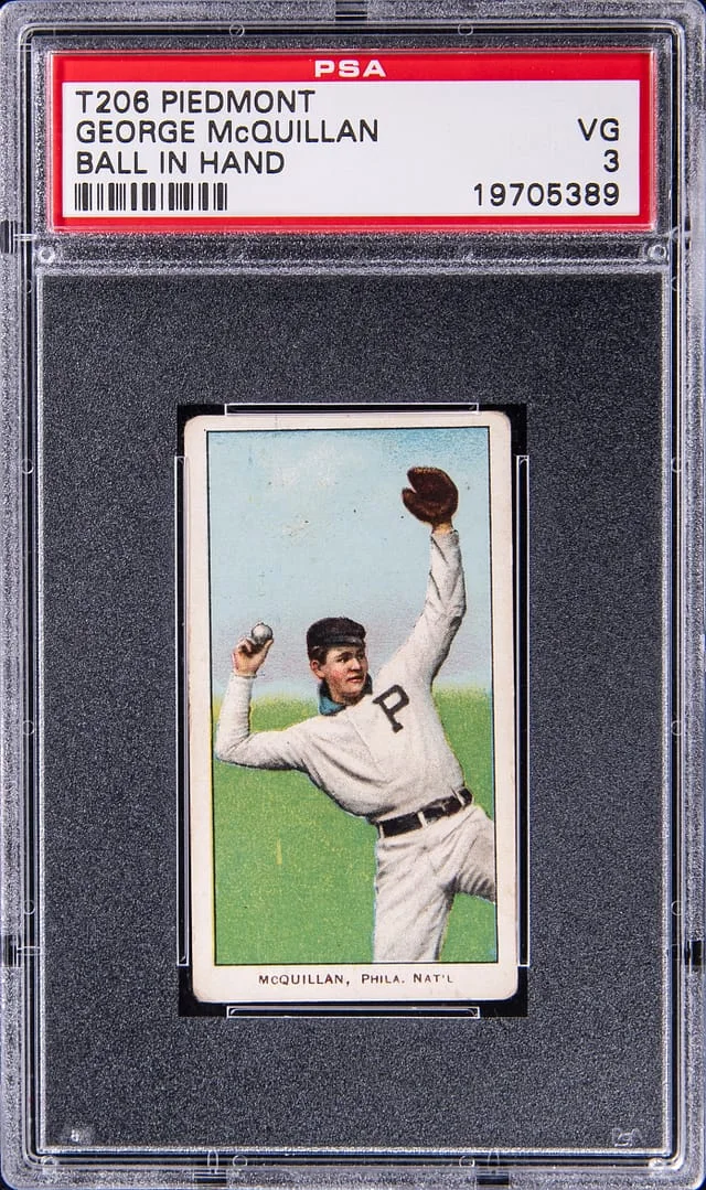 1909-11 T206 George McQuillan (Ball in Hand) Piedmont #NNO card image