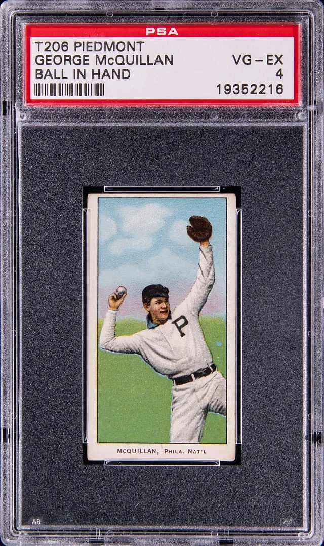 1909-11 T206 George McQuillan, Ball in Hand White Border #no-number card image
