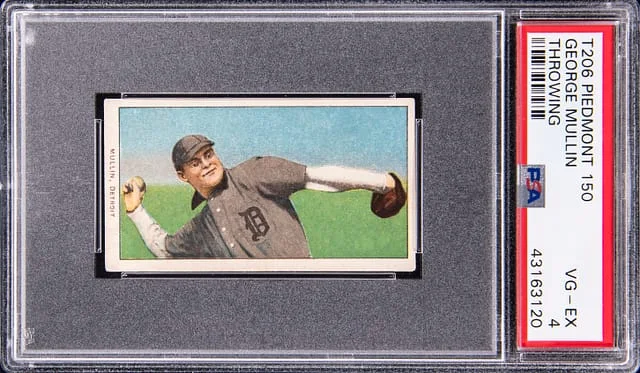 1909-11 T206 George Mullin, Throwing - Piedmont 150 White Border #no-number card image