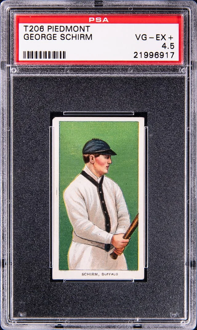 1909-11 T206 George Schirm - Piedmont White Border #no-number card image