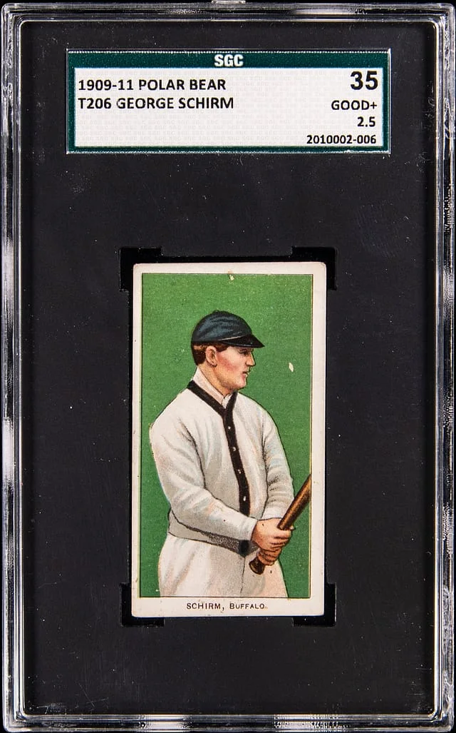 1909-11 T206 George Schirm - Polar Bear White Border #no-number card image
