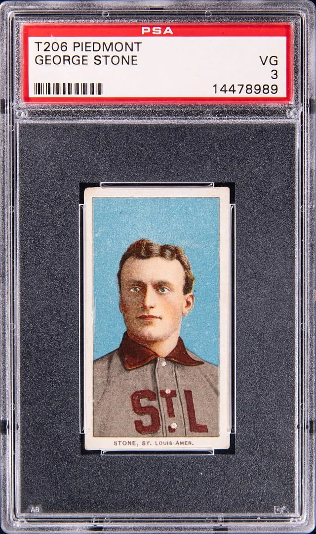 1909-11 T206 George Stone - Piedmont White Border #no-number card image