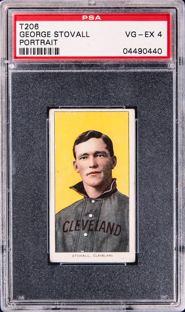 1909-11 T206 George Stovall, Portrait - Piedmont White Border #no-number card image