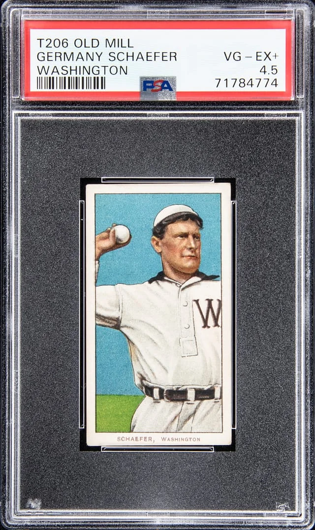 1909-11 T206 Germany Schaefer, Washington White Border #no-number card image