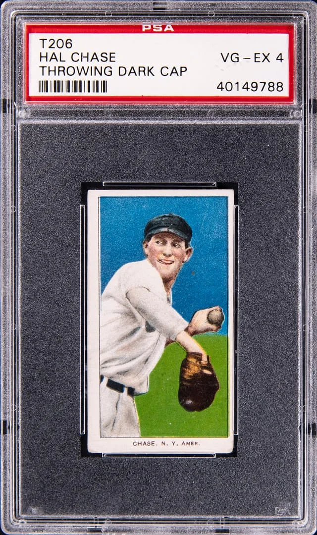 1909-11 T206 Hal Chase, Throwing Dark Cap - Piedmont #no-number card image