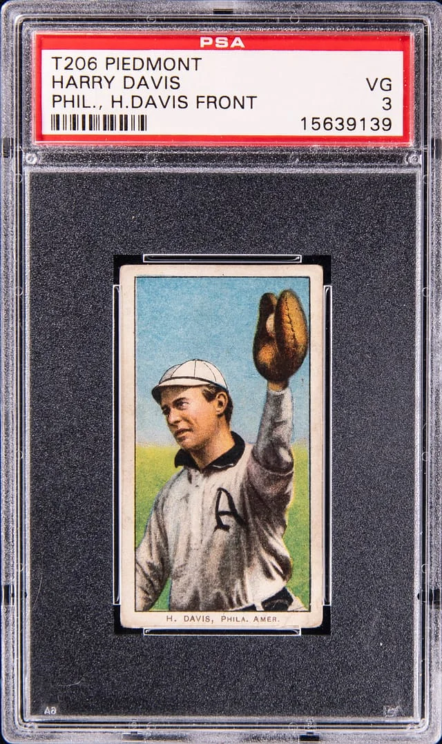 1909-11 T206 Harry Davis, Philadelphia, H. Davis Front - Piedmont White Border #no-number card image