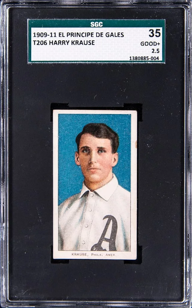 1909-11 T206 Harry Krause White Border #no-number card image