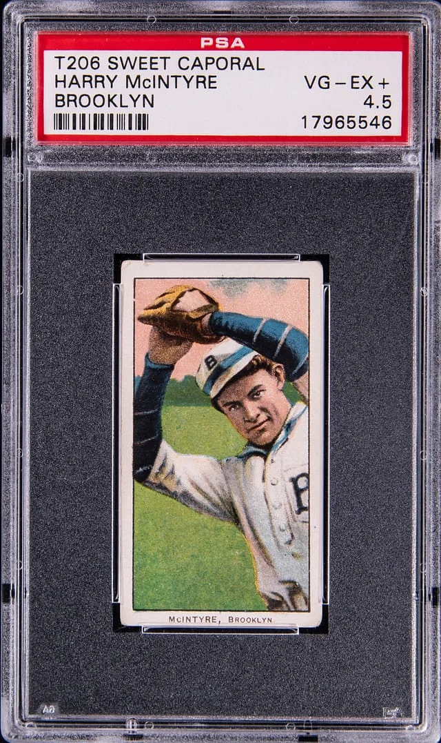 1909-11 T206 Harry McIntyre, Brooklyn White Border #no-number card image