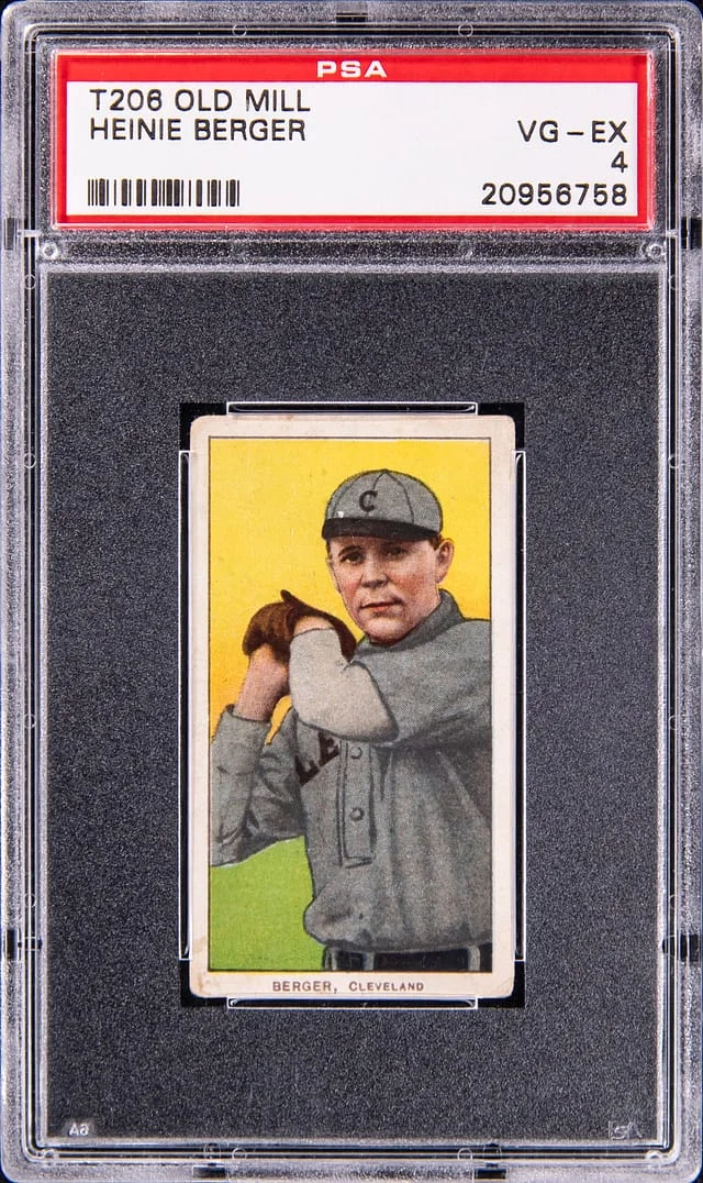 1909-11 T206 Heinie Berger - Old Mill White Border #no-number card image