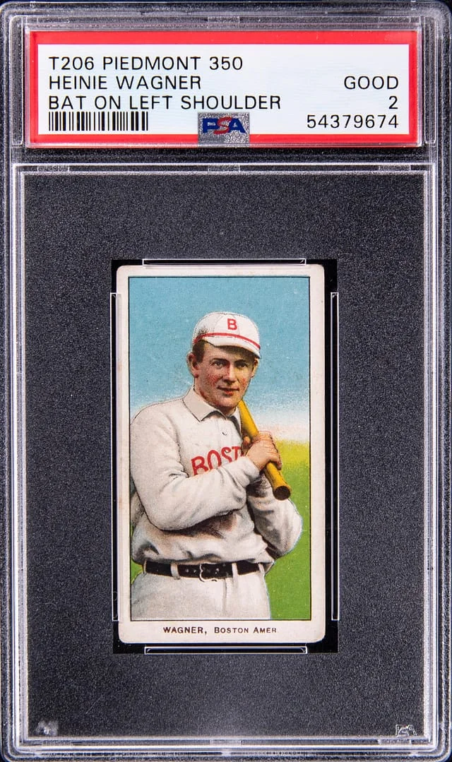 1909-11 T206 Heinie Wagner, Bat on Left Shoulder - Piedmont 350 White Border #no-number card image