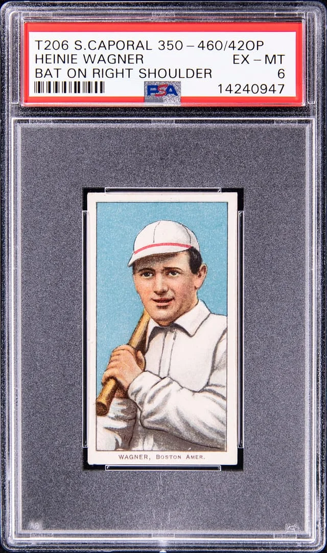1909-11 T206 Heinie Wagner, Bat on Right Shoulder White Border #no-number card image