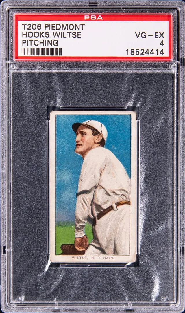 1909-11 T206 Hooks Wiltse, Pitching - Piedmont White Border #no-number card image