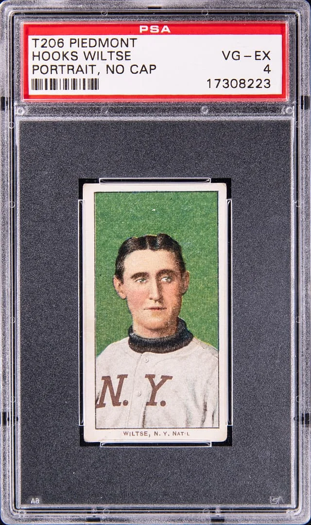 1909-11 T206 Hooks Wiltse, Portrait, No Cap - Piedmont White Border #no-number card image