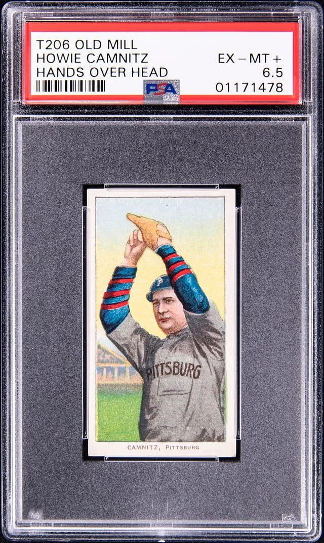 1909-11 T206 Howie Camnitz, Hands Over Head White Border #no-number card image