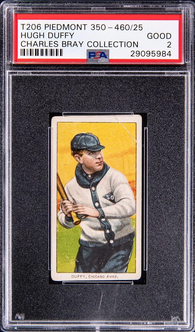 1909-11 T206 Hugh Duffy Piedmont 350-460/25 Charles Bray Collection #NNO card image