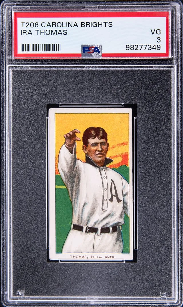 1909-11 T206 Ira Thomas - Scarce Carolina Brights Back White Border #no-number card image