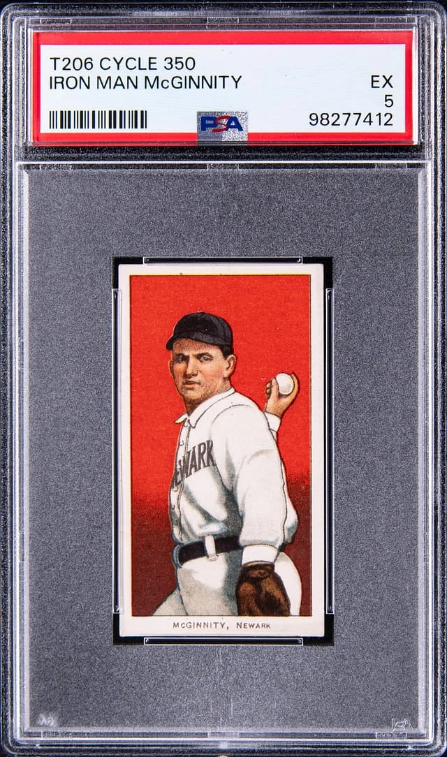 1909-11 T206 Iron Man Joe McGinnity - Cycle 350 White Border #no-number card image