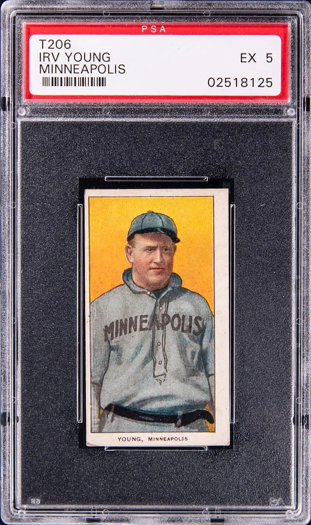 1909-11 T206 Irv Young, Minneapolis - Piedmont White Border #no-number card image